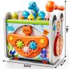 XINNOVEL 6-in-1 Montessori Toys for 3 Year Old, Hammering Pounding Toy with Xylophone, Number Maze, Spinning Gear, Shape Sorting, Spinning Fun, Birthday Gifts for Boys Girls 2+ Year Old view 2