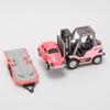 ConsoleXpress Remote Control Forklift with Mini RC Car, 1/64 Scale 2.4G 10KM/H Two-Speed Gears Mini Alloy RC Forklift Truck with Cargo Hook, Forks and Pallet, Engineering Construction Vehicles view 3