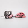 ConsoleXpress Remote Control Forklift with Mini RC Car, 1/64 Scale 2.4G 10KM/H Two-Speed Gears Mini Alloy RC Forklift Truck with Cargo Hook, Forks and Pallet, Engineering Construction Vehicles view 4
