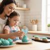 12 PCS Butterfly Cupcake Toppers Blue Glitter Double Layer 3D Butterfly Cake Decor for Wedding Anniversary Birthday Party Decoration view 2