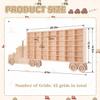 Essenhome 3D Wooden Toy Cars Display, Wall-Mounted for 42 Toy Cars, 1/64 Scale Model Car Organizer with Unique Patchwork Design view 2
