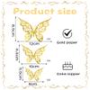 12 Pcs Butterfly Cake Topper Set Elegant Hollow 3D Butterfly Cake Decor Gold Cake Decorations for Baby Shower Wedding Birthday Party Supplies view 4