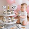 10Pcs Black Glitter Cow Cake Cupcake Decorations - Glitter Cow Moo Cupcake Toppers, Gender Reveal Theme Baby Shower Kids Boys Girls Birthday Party Cake Decorations Supplies view 4