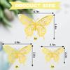 12 Pcs Butterfly Cake Topper Set Gold 3D Butterfly Cake Decor Elegant Hollow Cake Decorations for Wedding Birthday Party Supplies view 4