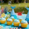 10-Piece Ocean Theme Cupcake Toppers Set - Underwater World Cake Decor for Baby Shower, Kids Ocean Birthday Party & Cake Decoration view 2