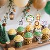 12 Piece Jungle Cupcake Toppers - Safari Animal Wild Theme Decoration, 6 Styles for Jungle Baby Shower & Safari Party Decorations view 2