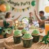 12 Piece Jungle Cupcake Toppers - Safari Animal Wild Theme Decoration, 6 Styles for Jungle Baby Shower & Safari Party Decorations view 3