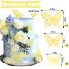 12 Pcs Butterfly Cake Toppers 3D Butterfly Wall Stickers Gold Butterfly Decorations for Birthday Party Baby Shower Wedding Cake Decor Wall Art Interior Decoration Kids Bedroom Party Supplies view 4