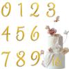 10 Pcs Gold Sparkle Acrylic Number Cake Toppers - 0-9 Artistic Font Digital Decor, Glitter Gold Number Picks for Birthday Party Wedding Anniversary view 1
