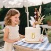 10 Pcs Gold Sparkle Acrylic Number Cake Toppers - 0-9 Artistic Font Digital Decor, Glitter Gold Number Picks for Birthday Party Wedding Anniversary view 2