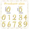 10 Pcs Gold Sparkle Acrylic Number Cake Toppers - 0-9 Artistic Font Digital Decor, Glitter Gold Number Picks for Birthday Party Wedding Anniversary view 4