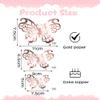 12 Pcs Butterfly Cake Topper Set Elegant Hollow 3D Butterfly Cake Decor Rose Gold Cake Decorations for Baby Shower Wedding Birthday Party Supplies view 4