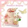 12 Pcs 3D Hollow Gold Butterfly Cake Toppers Elegant Butterfly Decorations for DIY Birthday Wedding Party Cakes & Home Wall Decor Supplies view 4