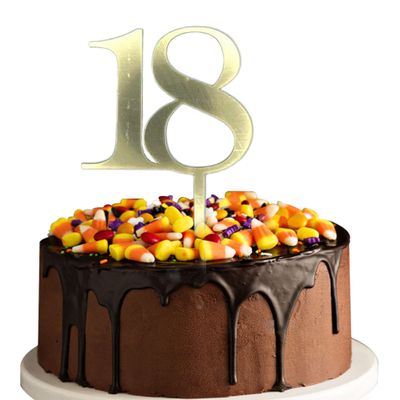 18th Birthday Acrylic Cake Topper - "Happy 18th Birthday" Ins-Style Number Decoration, for Birthday Party Coming-of-Age Ceremony and Graduation
