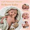 17" Full Body Silicone Baby Black Doll, Realistic African American Reborn Baby Girl, Lifelike Newborn with Soft Platinum Silicone Skin and Flexible Limbs - Perfect Companion Gift for Kids & Elderly view 3