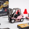 FunXylophy 1/64 Mini RC Forklift, 2.4G 10KM/h Full-Proportional Remote Control Forklift with Trailer, Cargo Hook, Forks and Pallet, Christmas & Birthday Gifts (Pink) view 2