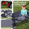 Foldable Wagons with Removable Canopy, Reversible Handlebar, 220lbs Weight Capacity, Folding Wagon for Ages 1+ Years Suitable for Family Travel, Cargo view 2