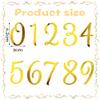 10 PCS Acrylic Side Insert Cake Topper Gold 0 to 9 Numbers Cake Decor for Weddings Birthday Parties Decoration Supplies view 4