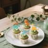12-Piece Dinosaur Cake Toppers - T-Rex Cupcake Decorations for Boys' Birthdays & Baby Showers - Dino Party Supplies view 4