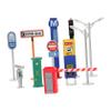 Wakauto Traffic Signs Playset for Realistic Road Signs for Learning Traffic Safety Educational Sand Table Props Birthday view 1