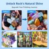 Rock Tumbler Grit Kit, 4LBS Polish Refill with Ceramic Tumbling Media - Polish up to 25 lbs of Rocks, Professional 4-Steps Polishing Grit Set for All Rock Tumblers view 2