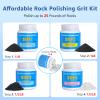 Rock Tumbler Grit Kit, 4LBS Polish Refill with Ceramic Tumbling Media - Polish up to 25 lbs of Rocks, Professional 4-Steps Polishing Grit Set for All Rock Tumblers view 4
