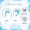 12 Pcs Dolphin Cupcake Topper Blue Glitter Dolphin Cupcake Decorations Ocean Themed Party Dolphin Themed Birthday Parties & Baby Showers view 4