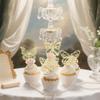 12 Pcs Gold Butterfly Cupcake Toppers Glitter Cupcake Decor Butterfly Theme Cupcake Decorations for Wedding Anniversary Kids Birthday Party Supplies view 3