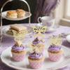 12 Pcs Gold Butterfly Cupcake Toppers Glitter Cupcake Decor Butterfly Theme Cupcake Decorations for Wedding Anniversary Kids Birthday Party Supplies view 4