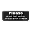 Acrylic 3 X 10 Inch Do Not Flush Hygiene Products Baby Wipes Down Toilet Suitable for Doors Or Walls, Easy Installation, Premium Acrylic Design, view 1