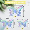 12 Pcs 3D Butterfly Cake Toppers Iridescent Sliver Butterflies Cake Decor Elegant Hollow Cake Decorations for Wedding Birthday Party Supplies view 4