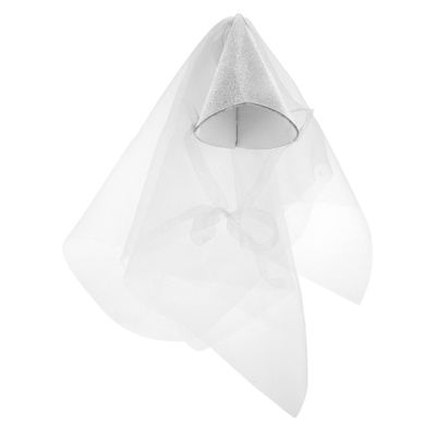 Abaodam Glitter Cone Party Hats for Adults Mesh Birthday Crown with Tapered Design Silver Sparkle Princess Hat for Festive Photo Props and Family Celebration Decor