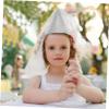 Abaodam Glitter Cone Party Hats for Adults Mesh Birthday Crown with Tapered Design Silver Sparkle Princess Hat for Festive Photo Props and Family Celebration Decor view 2