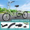 MOPHOTO Small Tricycle 16 Inch  Low Step-Through 3 Wheel Bike, Single Speed Trike for Beginner Riders with Rear Basket view 2