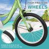 MOPHOTO Small Tricycle 16 Inch  Low Step-Through 3 Wheel Bike, Single Speed Trike for Beginner Riders with Rear Basket view 4
