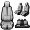 for Jeep Wrangler 4xe(2023-2024) Car Seat Covers,Waterproof Leather Seat Covers,Anti-Slip Car Seat Protectors,Airbag Compatible,Full Set Cover Seats(5 Seats/Black+Grey) view 1
