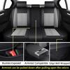 for Jeep Wrangler 4xe(2023-2024) Car Seat Covers,Waterproof Leather Seat Covers,Anti-Slip Car Seat Protectors,Airbag Compatible,Full Set Cover Seats(5 Seats/Black+Grey) view 4