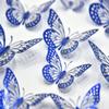 12 Pcs Blue Butterfly Cake Toppers 3D Hollow-out Butterflies Cake Decor Butterfly Themed Cake Decorations for Baby Shower Wedding Birthday Party Supplies view 1