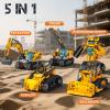 5in1 STEM Robot Building Kits for Kids 6-14, Remote & APP Controlled STEM Excavator/Bulldozer/Crane/Robot Building Toys, 736 Pcs Educational Building Sets for Kids, Erector Sets Gifts for Boys Girls view 2