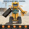 5in1 STEM Robot Building Kits for Kids 6-14, Remote & APP Controlled STEM Excavator/Bulldozer/Crane/Robot Building Toys, 736 Pcs Educational Building Sets for Kids, Erector Sets Gifts for Boys Girls view 3