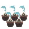 12- Blue Glitter Whale Cake Topper - Ocean Creature Cake Decoration for Baby Showers, Whale Birthdays & Marine Theme Party Boys Girls 1st Birthday Party Decorations Supplies view 1