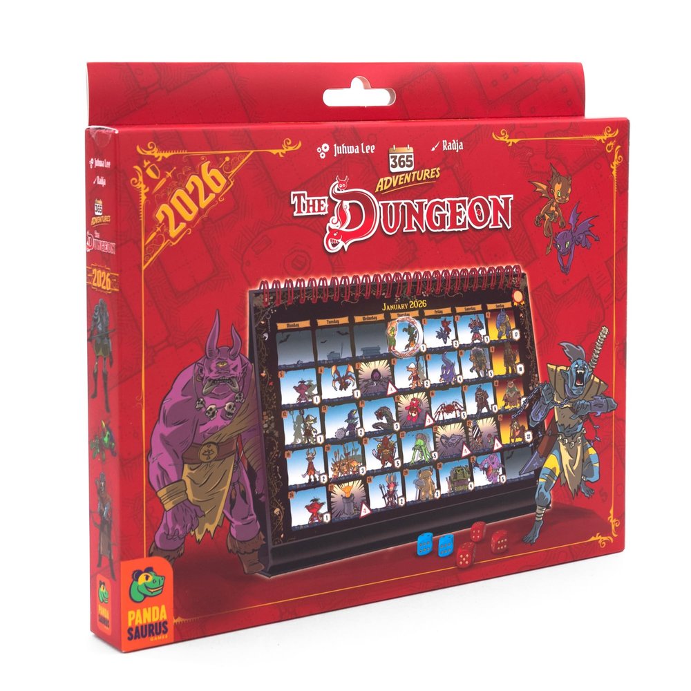 365 Adventures: The Dungeon (2026) Calendar - Year-Long Solo Quest Board Game, Strategic Dice Rolling & Exploration for Kids & Adults, Ages 14+, 1+ Players, 15 Minute Playtime
