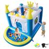 Ytonisld Mini Inflatable Bounce House with Ball Pit, 5 in 1 PVC Kids Bouncy Castle with Electric Air Pump, Small Crown Jump House for Kids Ages 3-8, Toddlers Playhouse Bouncer, Indoor/Outdoor view 1