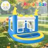 Ytonisld Mini Inflatable Bounce House with Ball Pit, 5 in 1 PVC Kids Bouncy Castle with Electric Air Pump, Small Crown Jump House for Kids Ages 3-8, Toddlers Playhouse Bouncer, Indoor/Outdoor view 2