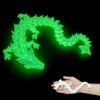 Flavery 3D Printed Dragon - 12 inch Dragon Fidget Toy,3D Printed Gift for Birthday, Figurine Decor(Glow Green) view 1