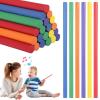 yeeplant 48-Count Wooden Rhythm Sticks for Young Kids, 12 Percussion Sticks, Colorful Music Instruments for Classroom & Activities, 6 Bright Colors view 3