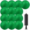 Yunsailing 12 Pack Dodgeballs Bulk Operation Christmas 6 Inch Playground Balls, Rubber Bouncy Inflatable Kickball with Pump for Sports Outdoor Handball Games Christian Donation Gifts(Dark Green) view 1