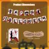 2pcs Halloween Banner, Creative Halloween Hanging Garland with Skeletons Ghosts Pumpkins Spiders Spooky Decorations for Indoor and Outdoor Haunted Houses Party Supplies Accessories view 2