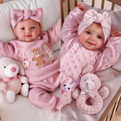 2 PCS Reborn Baby Dolls Benson+Sunny