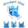 JumpYeah Inflatable Bounce Castle House,Blue Indoor/Outdoor Bouncer with Slide, Castle Spires & Rainbow Decor,127 x 94 x 106 Inches, Backyard Jumper Toy with Blower for Kids 3-10 Year olds view 2